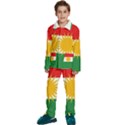 Kurdistan Flag Kids  Long Sleeve Velvet Pajamas Set View1