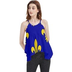 Ile De France Flag Flowy Camisole Tank Top