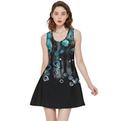 Falling Down Pattern Inside Out Reversible Sleeveless Dress