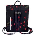 Valentine Day Heart Flower Flap Top Backpack View3