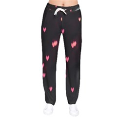 Love Valentine s Day Women Velvet Drawstring Pants by artworkshop