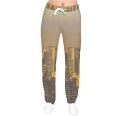 Buenos Aires City Aerial View002 Women Velvet Drawstring Pants by dflcprintsclothing