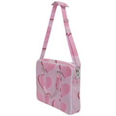 Valentine Day Heart Pattern Pink Cross Body Office Bag by artworkshop