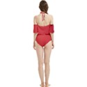 Valentine Day Logo Heart Ribbon Halter Flowy Bikini Set  View2