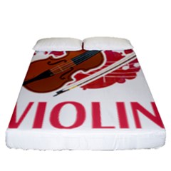 Violin T- Shirt Cool Girls Play Violin T- Shirt Fitted Sheet (queen Size) by maxcute