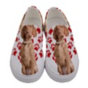 Vizsla Gifts T- Shirt Cool Vizsla Valentine Heart Paw Vizsla Dog Lover Valentine Costume T- Shirt Women s Canvas Slip Ons View1