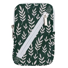 Leaves Foliage Plants Pattern Belt Pouch Bag (large) by Ravend