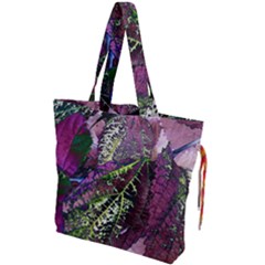 Leaves 21 Drawstring Tote Bag by DinkovaArt