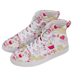 Desserts Pastries Baking Wallpaper Women s Hi-top Skate Sneakers by Ravend