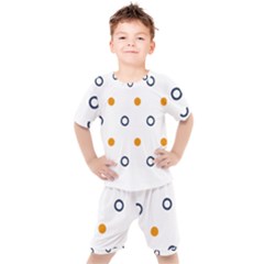 Abstract Dots And Circle Pattern T- Shirt Abstract Dots And Circle Pattern T- Shirt Kids  Tee And Shorts Set by maxcute