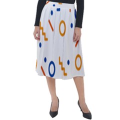 Abstract Dots And Line Pattern T- Shirt Abstract Dots And Line Pattern 4 Classic Velour Midi Skirt  by maxcute