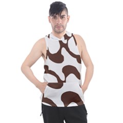 Abstract Pattern Beige Swirl T- Shirt Abstract Pattern Beige Swirl T- Shirt Men s Sleeveless Hoodie