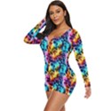 Rainbow Leopard 2 Long Sleeve Boyleg Swimsuit View2