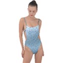 Design Pattern Texture bubble Tie Strap One Piece Swimsuit View1