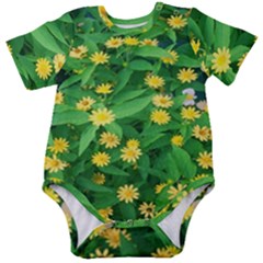 Flower Plant Spring Baby Short Sleeve Bodysuit