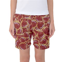 Cookies With Strawberry Jam Motif Pattern Women s Basketball Shorts by dflcprintsclothing