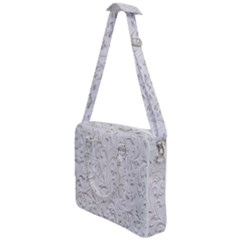 Plaster Background Floral Pattern Cross Body Office Bag by artworkshop