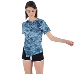 Texture Reef Pattern Asymmetrical Short Sleeve Sports Tee by artworkshop