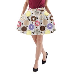 Donuts! A-line Pocket Skirt by fructosebat