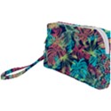 Neon Leaves Wristlet Pouch Bag (Small) View1