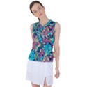 Neon Leaves Women s Sleeveless Sports Top View1