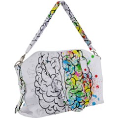 Brain-mind-psychology-idea-drawing Canvas Crossbody Bag by Jancukart