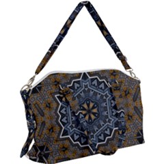 Rosette Mandala Ornament Wallpaper Canvas Crossbody Bag by Ravend