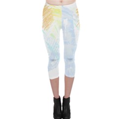 Abstract T- Shirt Abstract 43 Capri Leggings  by maxcute