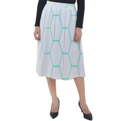 Abstract T- Shirt Honeycomb Pattern 4 Classic Velour Midi Skirt  by maxcute