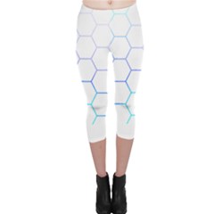 Abstract T- Shirt Honeycomb Pattern 6 Capri Leggings  by maxcute