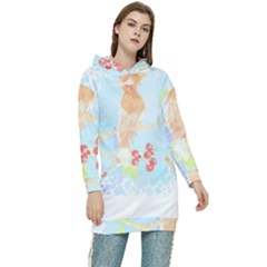 Bird Lover T- Shirtbird T- Shirt (13) Women s Long Oversized Pullover Hoodie