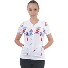 Bird Lover T- Shirtbird T- Shirt (7) Short Sleeve Zip Up Jacket by maxcute