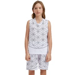 Black And White Pattern T- Shirt Black And White Pattern 2 Kids  Basketball Mesh Set by maxcute