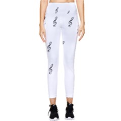 Black And White Pattern T- Shirt Black And White Pattern 7 Pocket Leggings  by maxcute