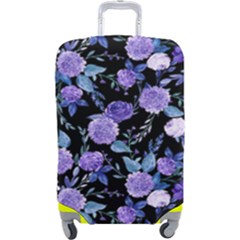 Dark Floral Luggage Cover (large) by fructosebat