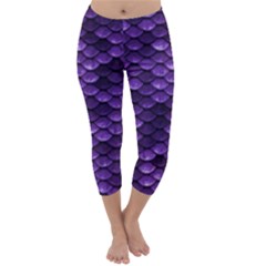 Purple Scales! Capri Winter Leggings  by fructosebat