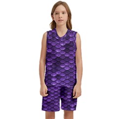 Purple Scales! Kids  Basketball Mesh Set by fructosebat