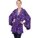 Purple Scales! Long Sleeve Velvet Kimono  View1