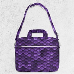 Purple Scales! Macbook Pro 13  Shoulder Laptop Bag  by fructosebat