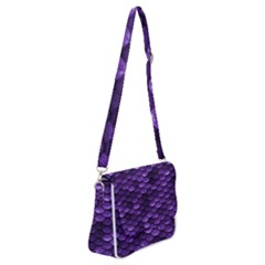 Purple Scales! Shoulder Bag With Back Zipper by fructosebat