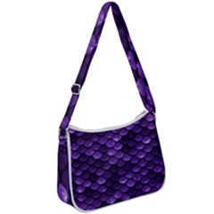 Purple Scales! Zip Up Shoulder Bag by fructosebat