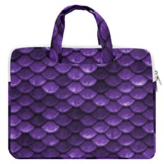 Purple Scales! Macbook Pro 13  Double Pocket Laptop Bag by fructosebat