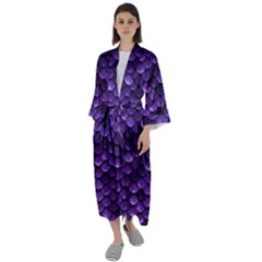 Purple Scales! Maxi Satin Kimono by fructosebat