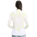 Flower Design T- Shirt Beautiful White And Yellow Artistic Flower T- Shirt Drape Collar Cardigan View2