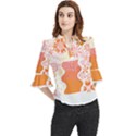 Flower T- Shirt Keep On Growing T- Shirt Loose Horn Sleeve Chiffon Blouse View1