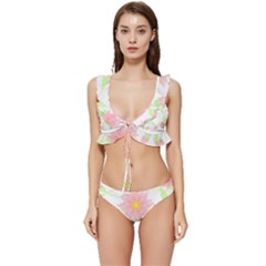 Flowers Lover T- Shirtflowers T- Shirt (5) Low Cut Ruffle Edge Bikini Set