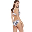 Hawaii T- Shirt Hawaii Branch Pattern T- Shirt Low Cut Ruffle Edge Bikini Set View3