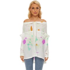 Hawaii T- Shirt Hawaii Ohana Fashion T- Shirt Off Shoulder Chiffon Pocket Shirt