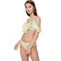 Leaves Design T- Shirtleaves T- Shirt (2) Ruffle Edge Tie Up Bikini Set	 View2