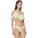 Leaves Design T- Shirtleaves T- Shirt (2) Ruffle Edge Tie Up Bikini Set	 View3